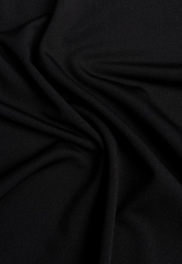 Born2be - Czarna Bluzka z Golfem Vices Ozdobiona Transparentnymi Wstawkami Hatalie. Okazja: na co dzień. Typ kołnierza: golf. Kolor: czarny. Materiał: jeans. Długość rękawa: długi rękaw. Długość: długie. Wzór: aplikacja. Styl: casual, klasyczny