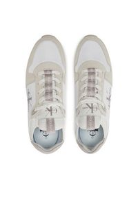 Calvin Klein Jeans Sneakersy Runner Sock Lace Up YM0YM00553 Biały. Kolor: biały. Materiał: materiał