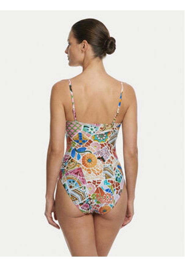 Seafolly Strój kąpielowy Beach Bohème 11182-300 Różowy. Kolor: różowy. Materiał: syntetyk