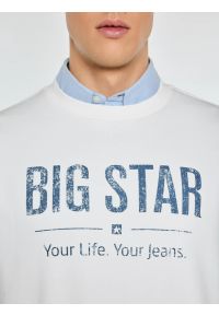 Big-Star - Bluza męska z logo BIG STAR biała Setor 100. Kolor: biały. Materiał: bawełna, jeans. Wzór: nadruk, ze splotem. Styl: klasyczny #3