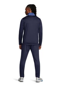 Komplet dresowy męski Under Armour UA Emea Tracksuit Novelty - granatowy. Kolor: niebieski. Materiał: dresówka. Wzór: gładki