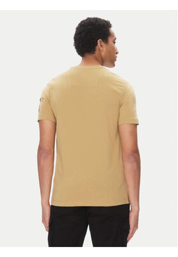 Aeronautica Militare T-Shirt 251TS2406J641 Beżowy Regular Fit. Kolor: beżowy. Materiał: bawełna