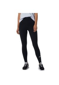 Legginsy New Balance WP21509BK - czarne. Stan: podwyższony. Kolor: czarny. Materiał: materiał. Styl: sportowy. Sport: fitness #1