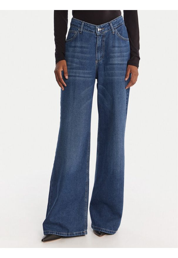 Rinascimento Jeansy CFC0125151003 Niebieski Wide Leg. Kolor: niebieski