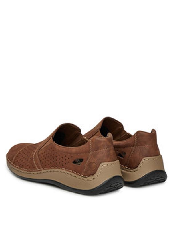 Rieker Półbuty 05286-24 Brązowy. Kolor: brązowy. Materiał: nubuk, skóra