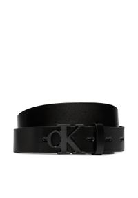 Calvin Klein Jeans Pasek Damski Round Mono Pl Lthr Belt 30Mm K60K611490 Czarny. Kolor: czarny. Materiał: skóra