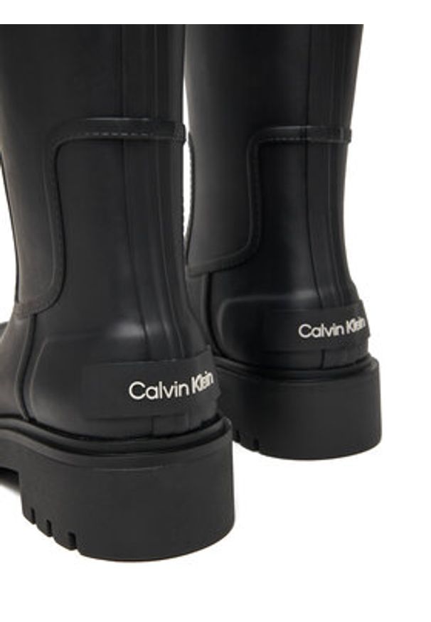 Calvin Klein Jeans Kalosze Mid Rainboot YW0YW02004 Czarny. Kolor: czarny. Materiał: guma
