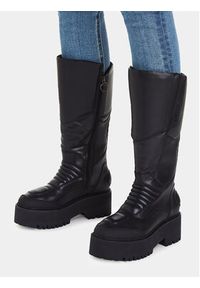 Tommy Jeans Kozaki Tjw Long Shaft Biker EN0EN02376 Czarny. Kolor: czarny. Materiał: skóra