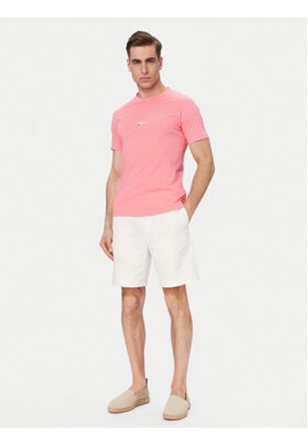BOSS T-Shirt 50517970 Różowy jasny Slim Fit. Kolor: różowy. Materiał: bawełna