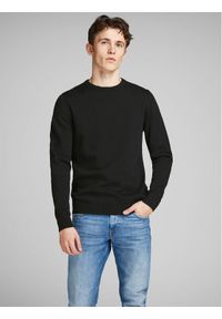 Jack & Jones - Jack&Jones Sweter Basic 12137190 Czarny Regular Fit. Kolor: czarny. Materiał: bawełna #1