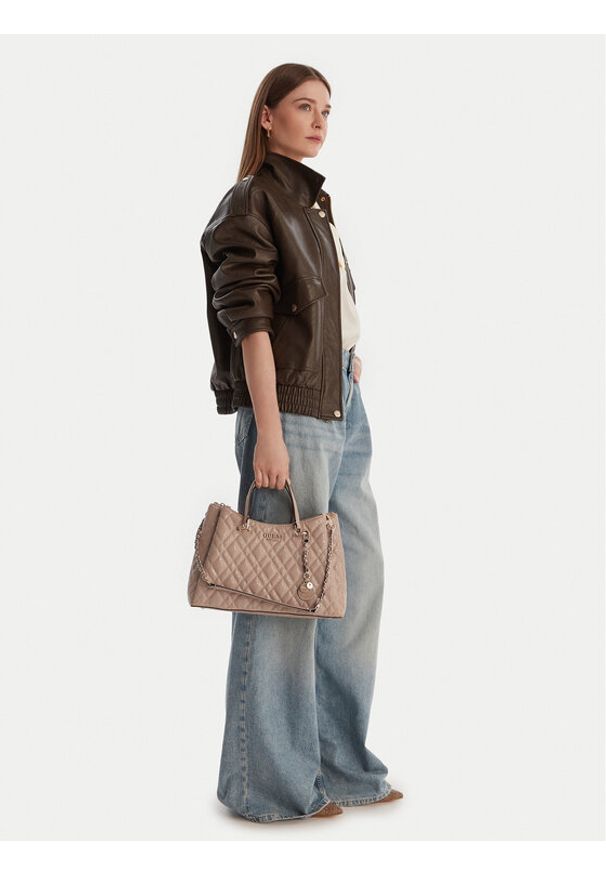 Guess Torebka Isemay HWGG96 28060 Beżowy. Kolor: beżowy. Materiał: skórzane