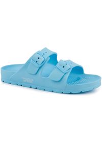 Klapki dziecięce na basen regulowane klamry Aqua Speed. Kolor: niebieski. Styl: sportowy