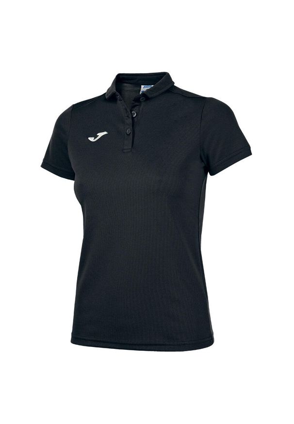 Koszulka polo do tenisa damska Joma Hobby. Typ kołnierza: polo. Kolor: czarny. Sport: tenis