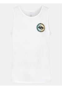 Quiksilver Tank top Long Fade Tank EQYZT07663 Biały Regular Fit. Kolor: biały. Materiał: bawełna