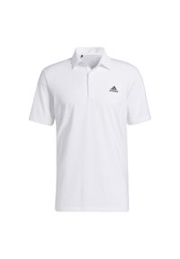 Adidas - Ultimate365 Solid Left Chest Polo Shirt. Typ kołnierza: polo. Kolor: biały. Materiał: tkanina