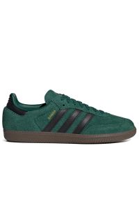 Adidas - Buty unisex adidas Originals Samba OG IH4384 - zielone. Okazja: na co dzień. Zapięcie: sznurówki. Kolor: zielony. Materiał: guma, skóra, syntetyk, zamsz. Szerokość cholewki: normalna #1