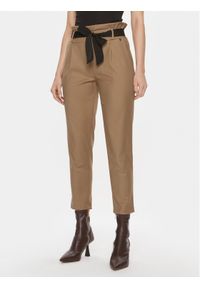 Rinascimento Spodnie materiałowe CFC0114907003 Brązowy Regular Fit. Kolor: brązowy. Materiał: syntetyk, wiskoza