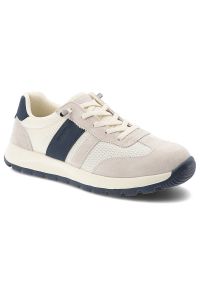 Big-Star - Sneakersy męskie Big Star, skóra naturalna i tekstylne wstawki sznurowany fason sportowy design amortyzująca podeszwa kontrastowe detale, białe, TT17. Zapięcie: sznurówki. Kolor: biały. Materiał: skóra #1