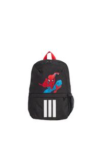 Adidas - Plecak adidas Marvel Kids. Kolor: czarny. Materiał: materiał. Wzór: motyw z bajki. Styl: casual