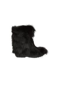 Śniegowce Oscar Baffy Short Black Fox 012077, Czarny, Futro naturalne - 38. Kolor: czarny. Materiał: futro #1