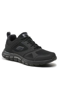 skechers - Skechers Sneakersy Syntac 232398/BBK Czarny. Kolor: czarny. Materiał: skóra #4