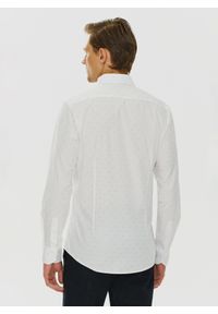 PAKO LORENTE – Biała męska koszula w mikrowzór P24SF-1X-019-B-S - Pako Lorente. Okazja: na co dzień. Kolor: biały. Materiał: elastan, jeans. Styl: casual #7