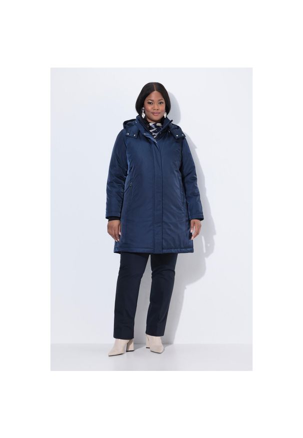 ULLA POPKEN - Damskie Kurtka z Sympatexu HYPRAR wodoodporna kieszenie na zamek kaptur. Kolekcja: plus size. Kolor: niebieski. Materiał: poliester, materiał. Sport: turystyka piesza