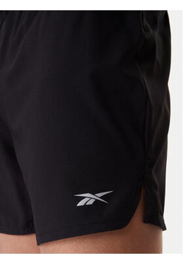 Reebok Szorty sportowe RK25603CCM Czarny Regular Fit. Kolor: czarny. Materiał: syntetyk
