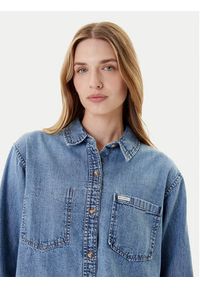 Guess Jeans Koszula W5YH0D D5M86 Niebieski Regular Fit. Kolor: niebieski. Materiał: bawełna