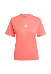 Adidas - Koszulka Essentials 3-Stripes Cotton. Kolor: żółty, biały, pomarańczowy, wielokolorowy. Materiał: bawełna