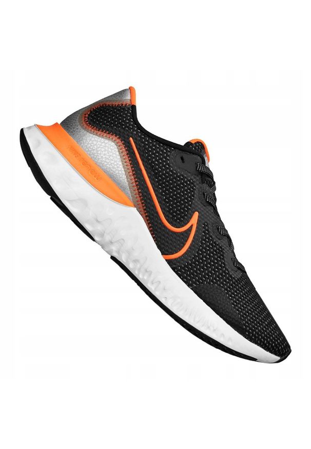 Buty Nike Renew Run M CK6357-001 czarne. Okazja: na co dzień. Kolor: czarny. Materiał: tkanina, syntetyk, materiał, guma. Szerokość cholewki: normalna. Sezon: lato. Sport: bieganie