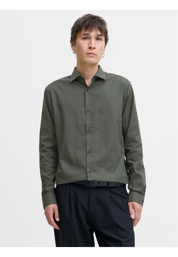 Jack & Jones Koszula Parker 12227385 Zielony Slim Fit. Kolor: zielony. Materiał: bawełna