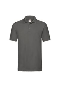 FRUIT OF THE LOOM - Męska Koszulka Polo Premium. Typ kołnierza: polo. Kolor: szary
