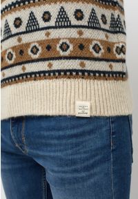 Mustang - MUSTANG EMIL C NORWAY MĘSKI SWETER PASKI CARBON 1014438 4135. Wzór: paski #7