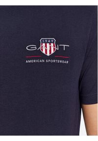 GANT - Gant T-Shirt Reg Archive Shield Emb Ss 2067004 Granatowy Regular Fit. Kolor: niebieski. Materiał: bawełna #2