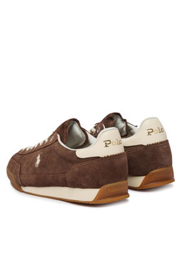 Polo Ralph Lauren Sneakersy 804P08219002 Brązowy. Kolor: brązowy. Materiał: zamsz, skóra