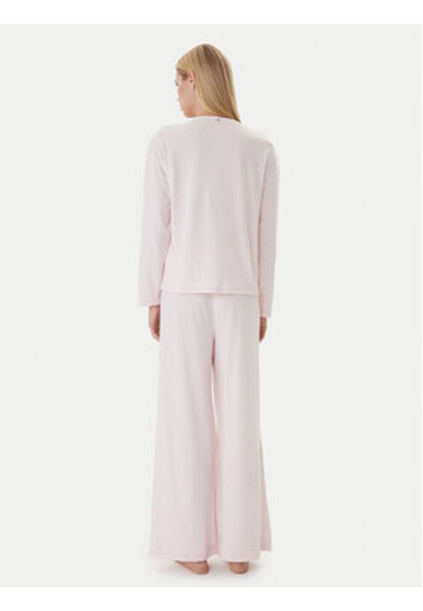 TOMMY HILFIGER - Tommy Hilfiger Piżama UW0UW06077 Różowy Relaxed Fit. Kolor: różowy. Materiał: bawełna