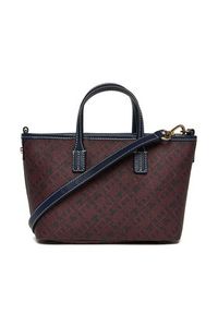 TOMMY HILFIGER - Tommy Hilfiger Torebka Th Monoplay Le Nano Tote AW0AW17717 Granatowy. Kolor: niebieski. Materiał: skórzane #4