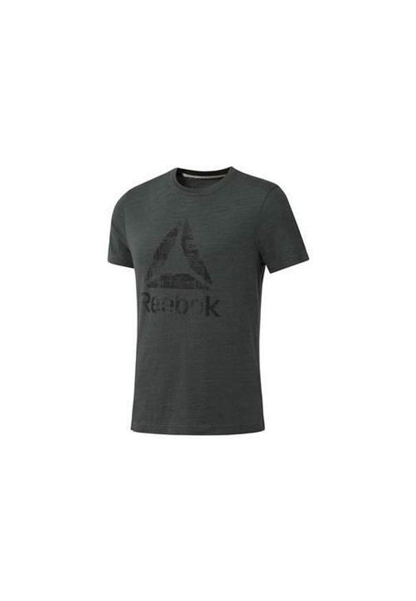 Koszulka treningowa męska Reebok EL Marble Group Tee. Kolor: szary. Długość rękawa: krótki rękaw. Długość: krótkie. Sport: bieganie