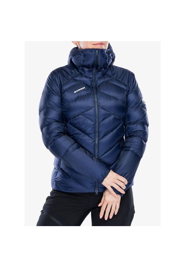 Kurtka puchowa damska Mammut Taiss IN Hooded Jacket. Kolor: niebieski. Materiał: puch. Sport: turystyka piesza