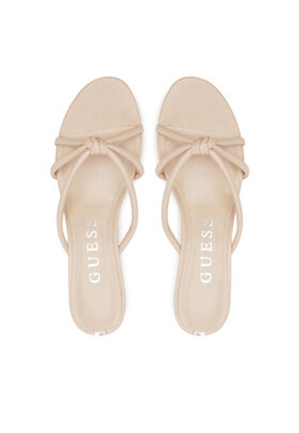 Guess Klapki FLJGARLEA03 Beżowy. Kolor: beżowy. Materiał: skóra