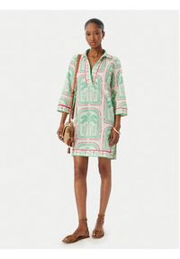 LOLA CASADEMUNT Sukienka letnia LS2616074 Kremowy Regular Fit. Kolor: kremowy. Materiał: bawełna. Sezon: lato #3