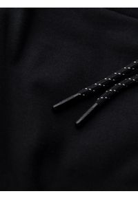 Ombre Clothing - Męskie spodnie dresowe z logotypem – czarne V1 OM-PASK-0167 - XXL. Kolor: czarny. Materiał: dresówka. Wzór: jednolity, nadruk. Styl: elegancki #9