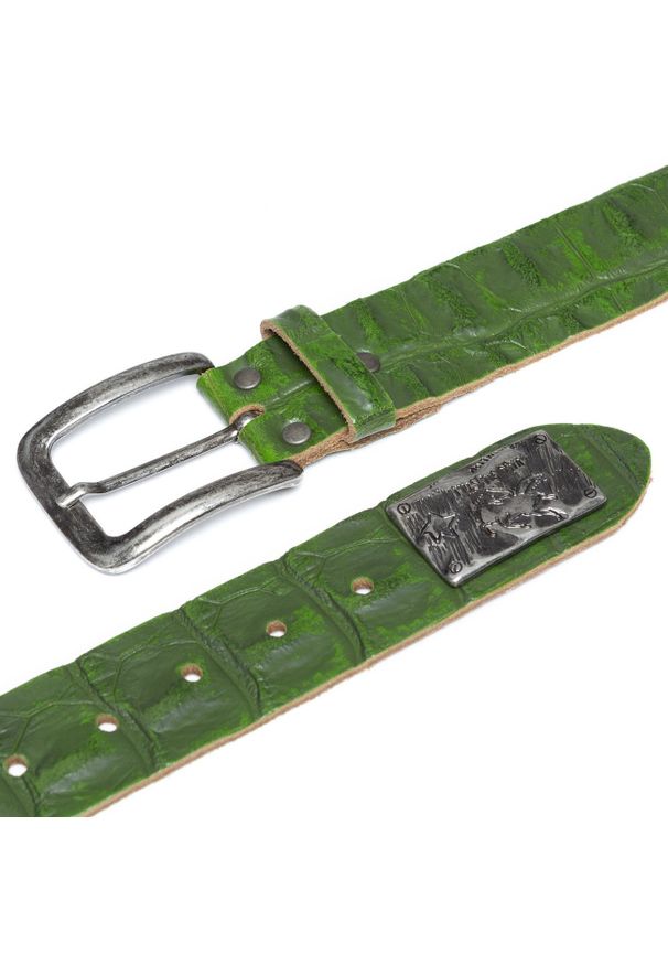 Mustang - MUSTANG PASEK SKÓRZANY 40mm SOPO-MUS023. Materiał: skóra. Wzór: paski. Styl: klasyczny