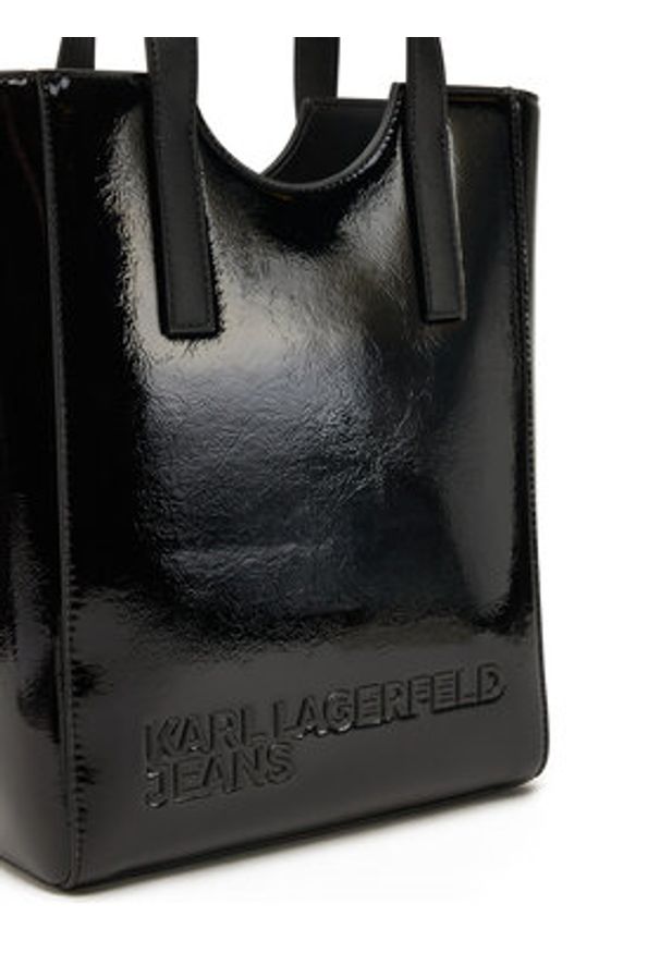 Karl Lagerfeld Jeans Torebka A1W30255 Czarny. Kolor: czarny. Materiał: skórzane