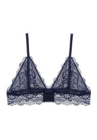 Intica - Braletka z koronki z regulowanymi ramiączkami Josselyn. Kolor: niebieski. Materiał: koronka. Wzór: koronka