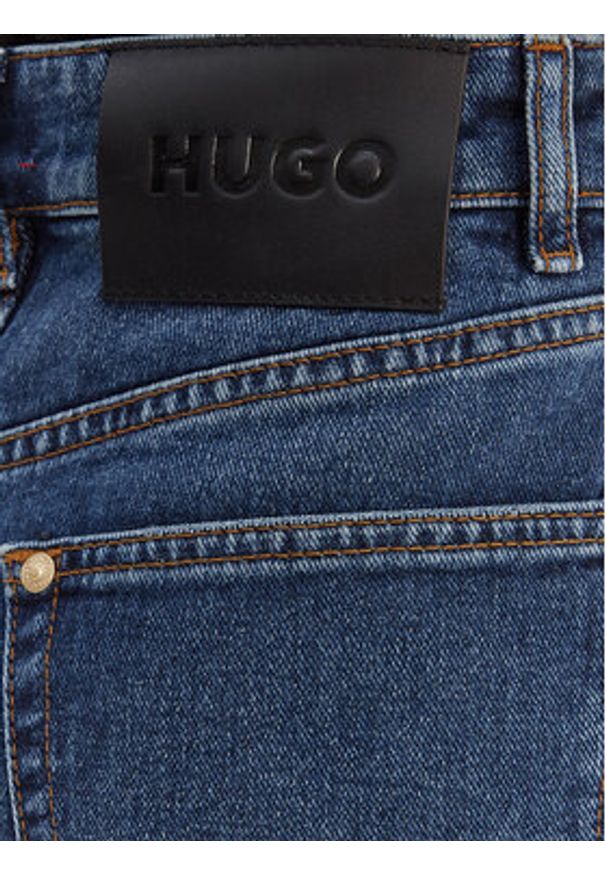 Hugo - HUGO Jeansy Geredith 50553175 Niebieski Wide Leg. Kolor: niebieski