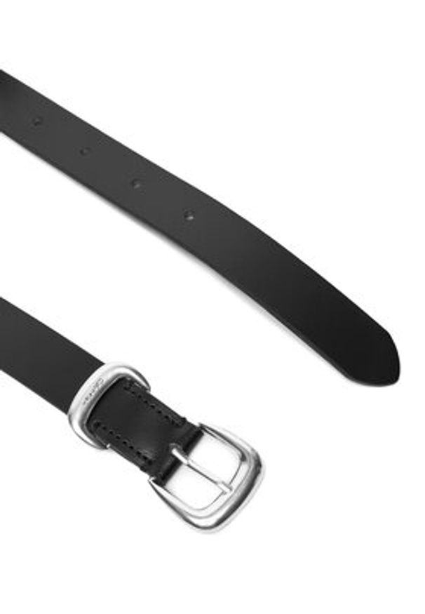 Calvin Klein Pasek Damski LV04K7012G Czarny. Kolor: czarny. Materiał: skóra
