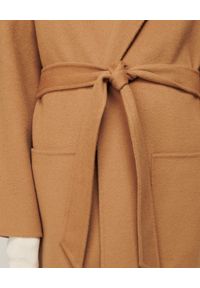 NANUSHKA - Kamelowy płaszcz Alamo. Kolor: brązowy. Materiał: wełna, jedwab #6