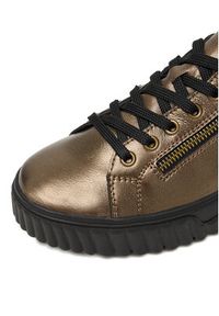 Rieker Sneakersy N2501-90 Złoty. Kolor: złoty. Materiał: skóra